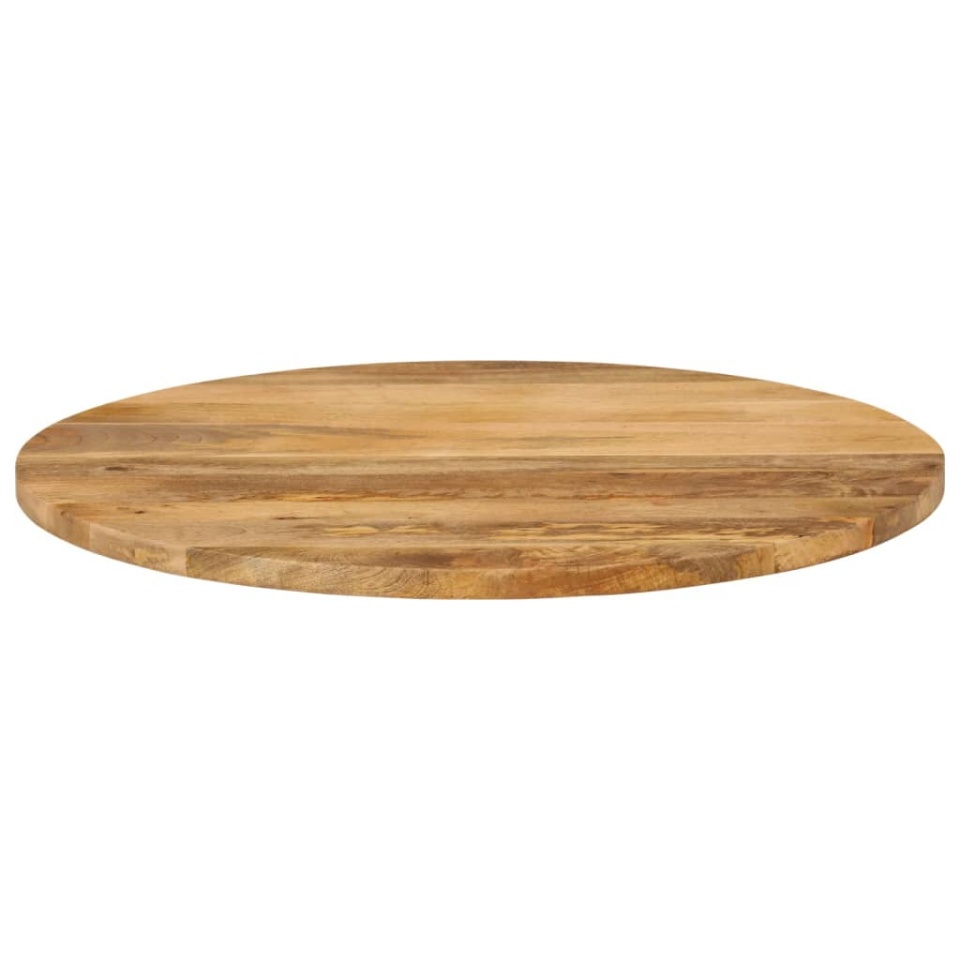 Blat de masă rotund, Ø 80x2,5 cm, lemn masiv de mango brut - 2 | YEO