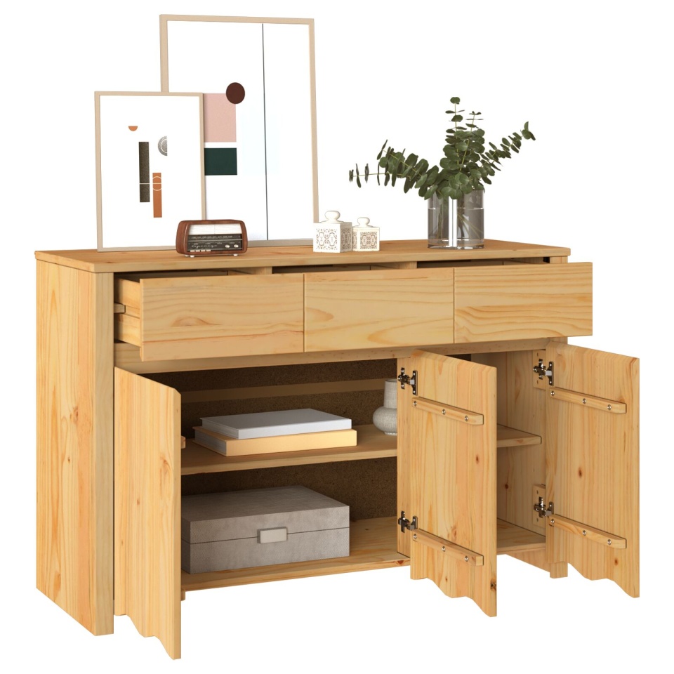 Bufet DRAMMEN 114x43x75,5 cm Lemn Masiv de Pin - 2 | YEO