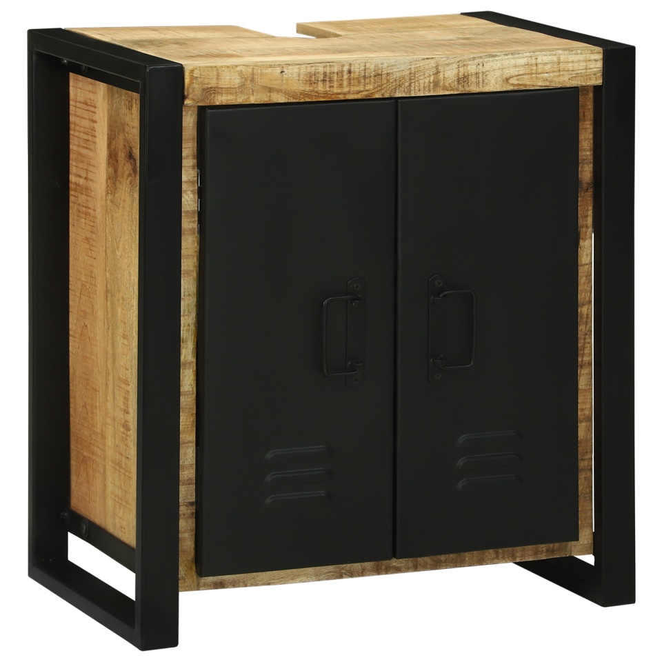 Cabinet Chiuvetă 55x35x60 cm Lemn Solid Mango Brut - 2 | YEO