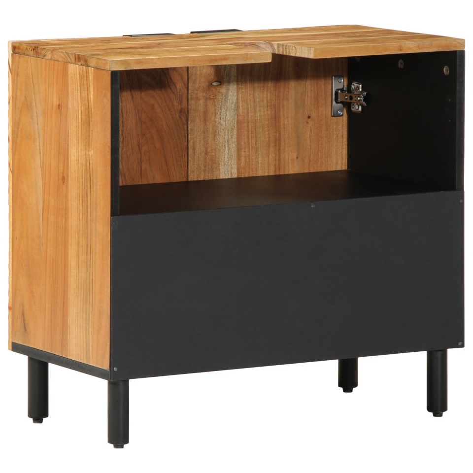 Cabinet de chiuvetă pentru baie 62x33x58 cm din lemn masiv de acacia - 2 | YEO