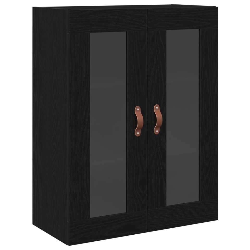 Cabinete de perete cu uși din sticlă Stejar negru 69,5x34x90 cm - 1 | YEO