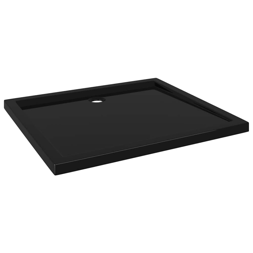 Cădiță de duș dreptunghiulară din ABS, negru, 80x90 cm - 1 | YEO