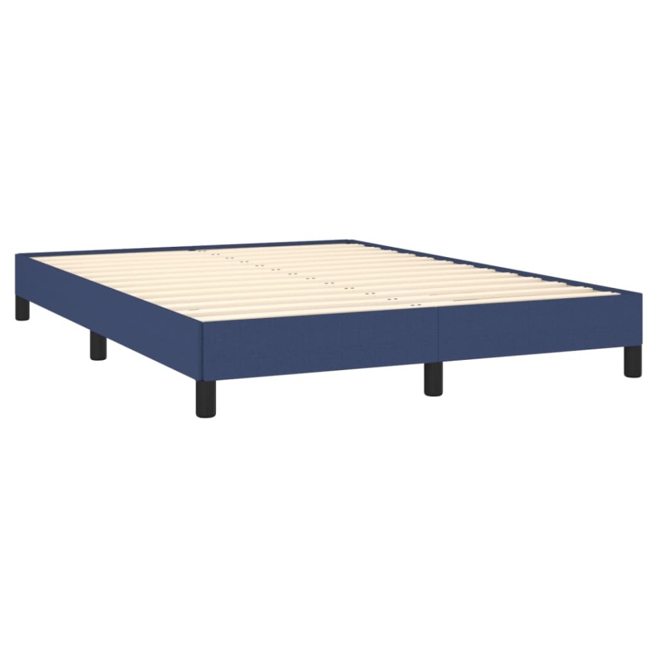 Cadru de pat fără saltea, albastru, 140x200 cm, textil - 3 | YEO