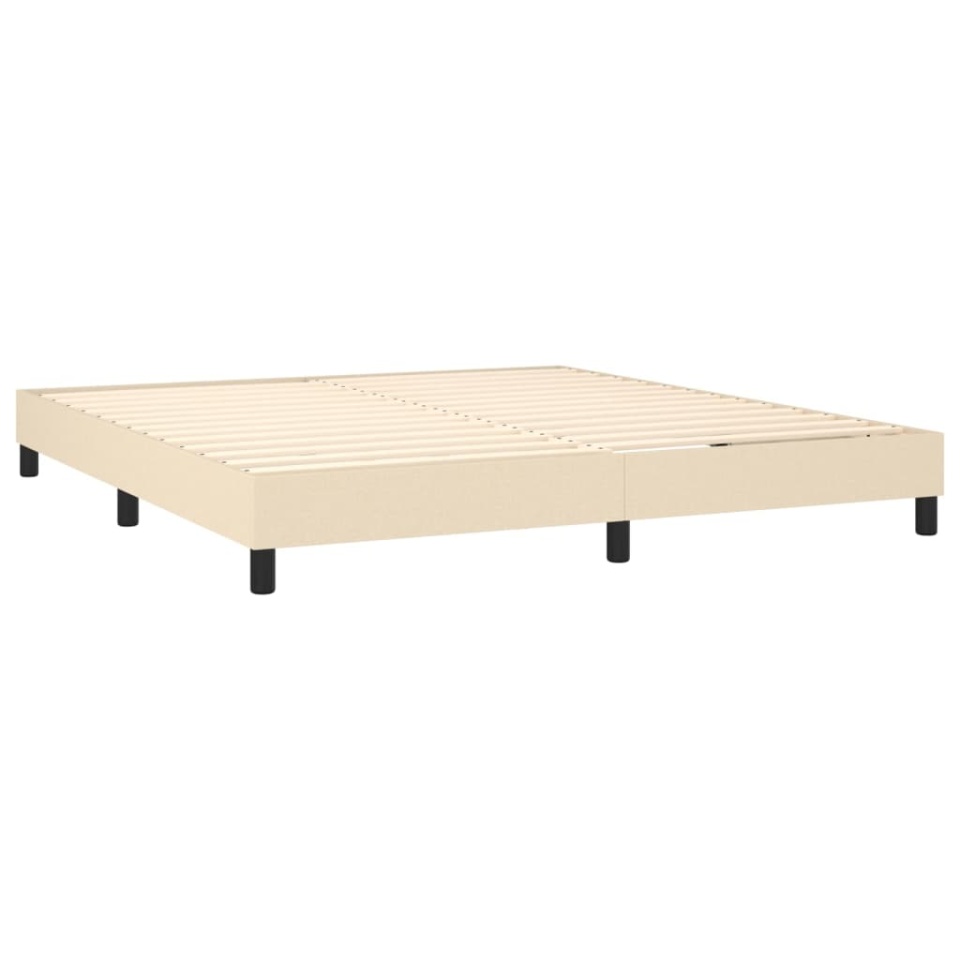 Cadru de pat fără saltea, crem, 160x200 cm, textil - 3 | YEO