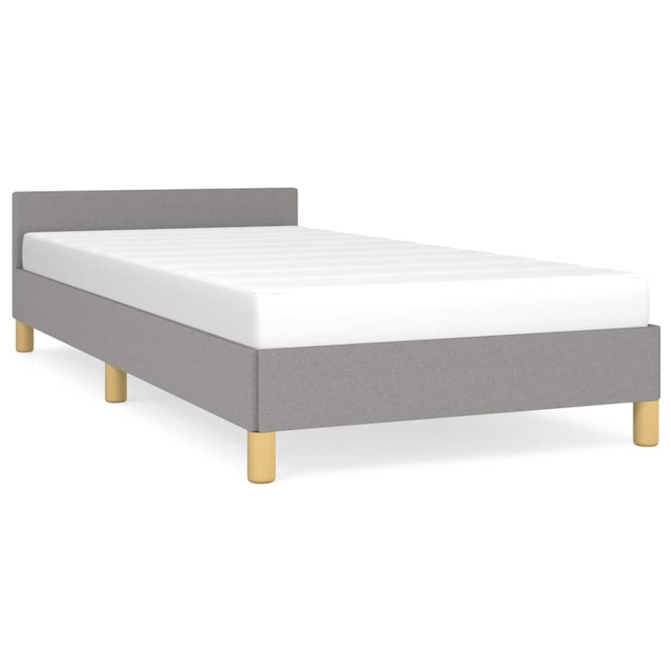 Cadru de pat fără saltea, gri deschis, 90x190 cm, textil - 1 | YEO