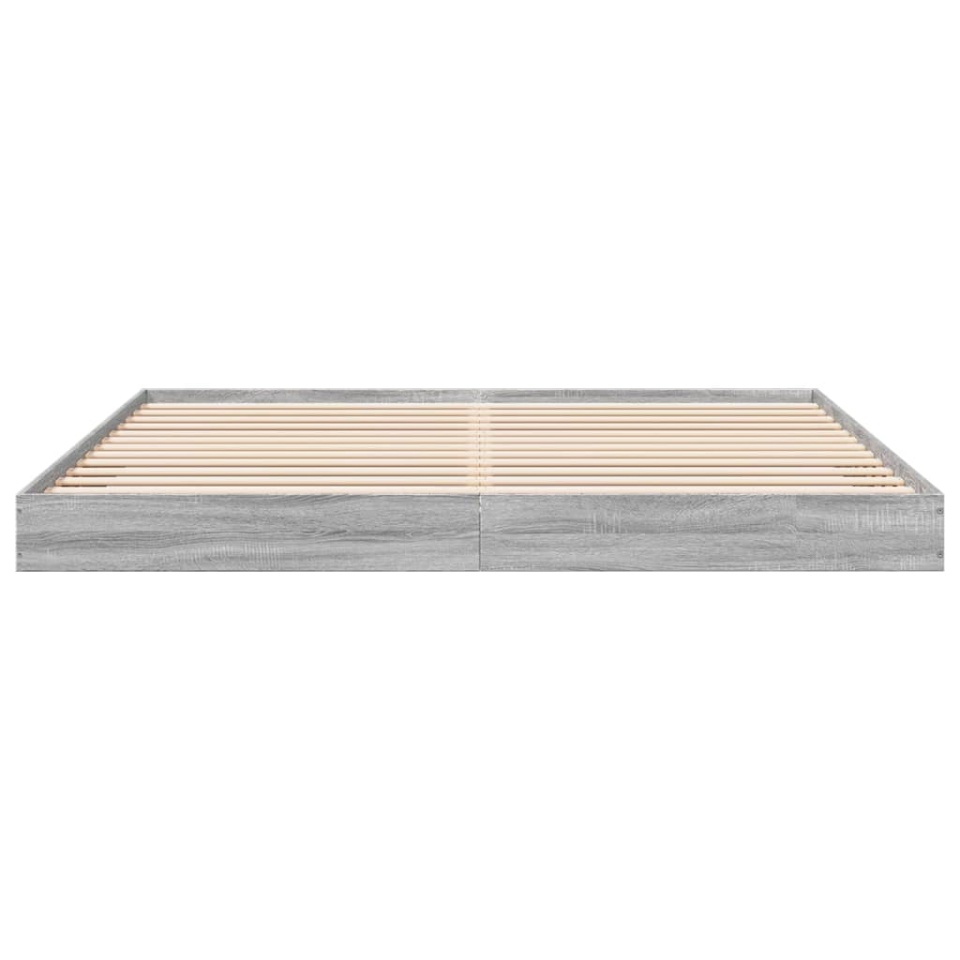 Cadru de pat fără saltea Gri Sonoma 180x200cm Lemn prelucrat - 3 | YEO