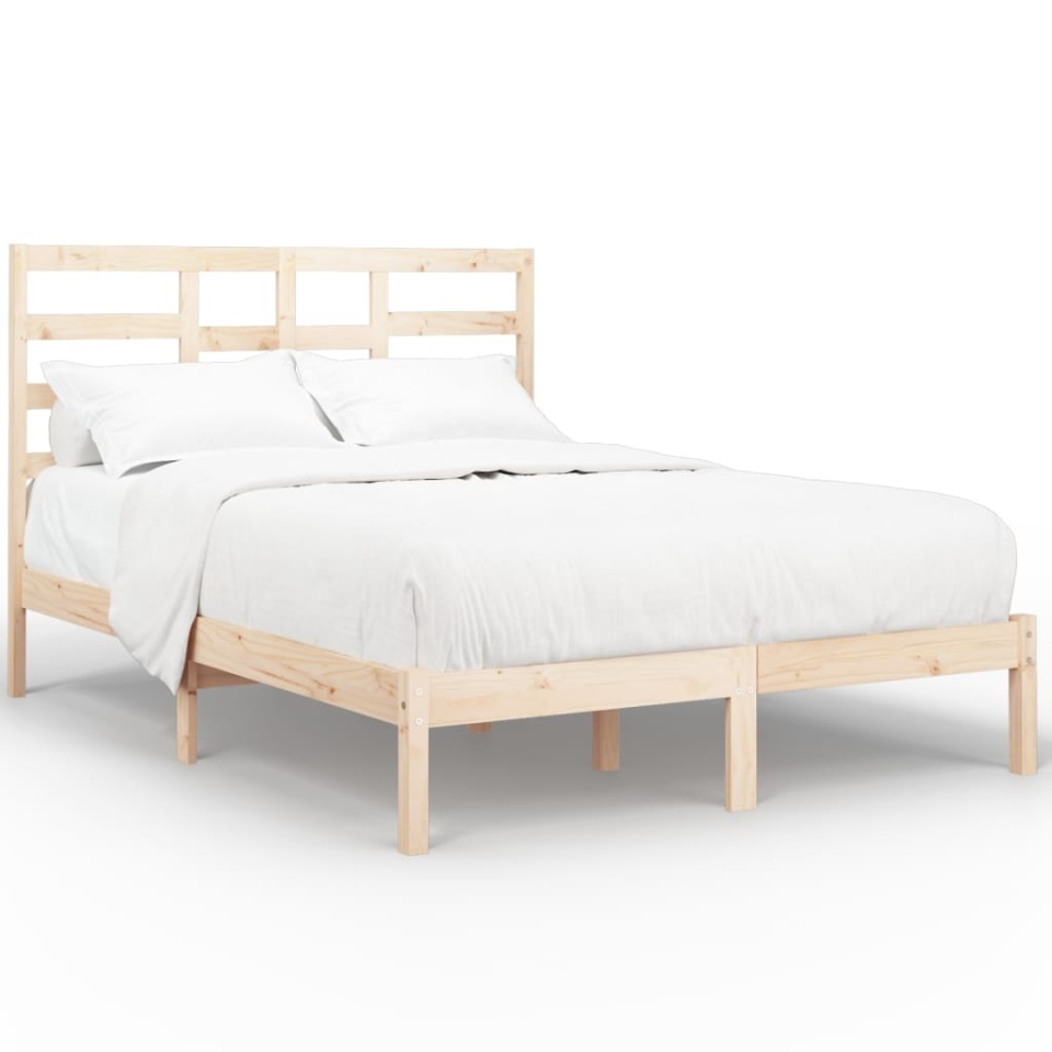 Cadru de pat mic dublu, 120x190 cm, lemn masiv - 1 | YEO