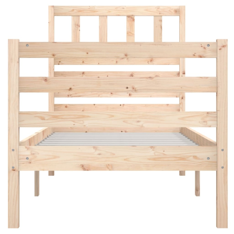 Cadru de pat single, 90x190 cm, lemn masiv - 3 | YEO