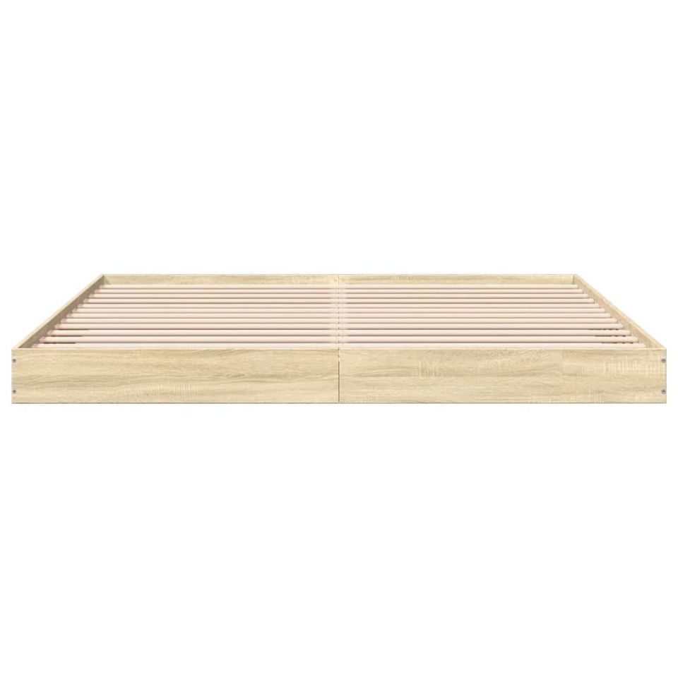 Cadru pat fără saltea stejar sonoma, 180x200cm, lemn prelucrat - 3 | YEO
