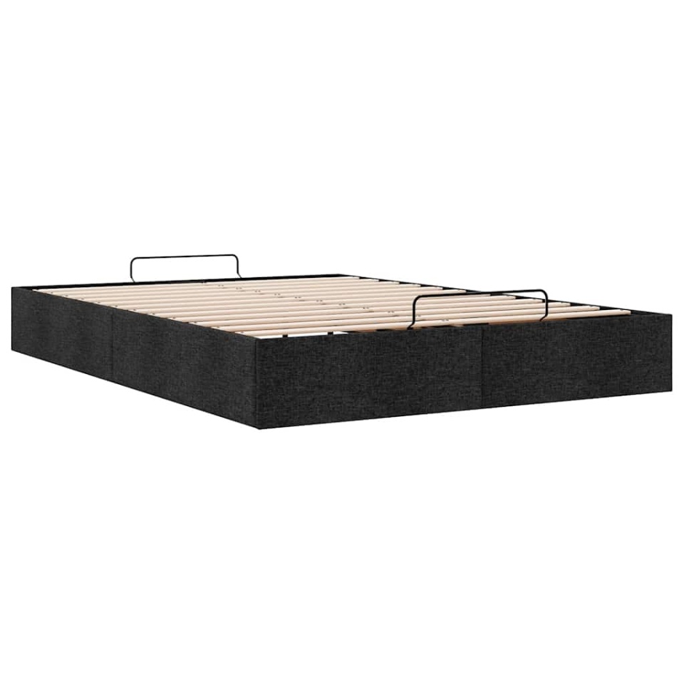 Cadru pat otoman fără saltea Negru 140x190 cm țesătură - 3 | YEO