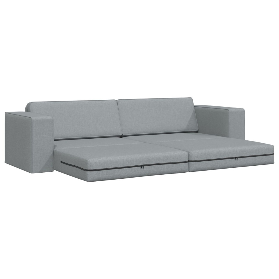 Canapea Pat Floor 2 în 1 Gri Deschis 245x150x60,5 cm Țesătură - 2 | YEO