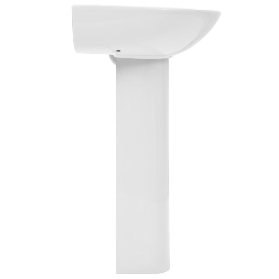 Chiuvetă de baie cu piedestal, alb, 520x440x190 mm, ceramică - 3 | YEO