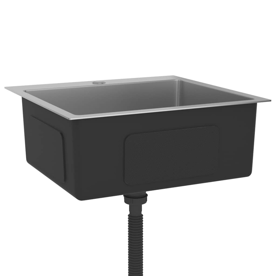 Chiuvetă de bucătărie lucrată manual, oțel inoxidabil - 3 | YEO