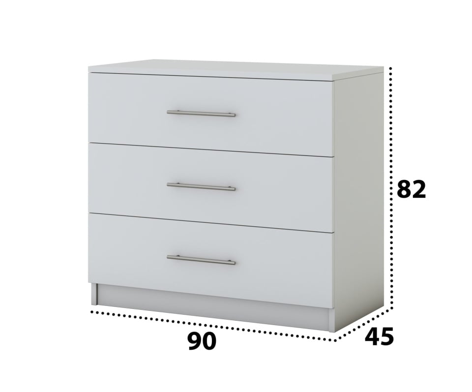 Comoda beta, alb, 90x82x42.5 cm - 1 | YEO
