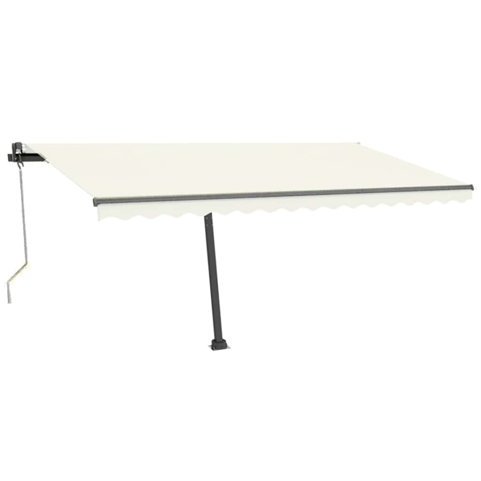 Copertină automată cu senzor vânt & LED, crem, 400x300 cm - 2 | YEO