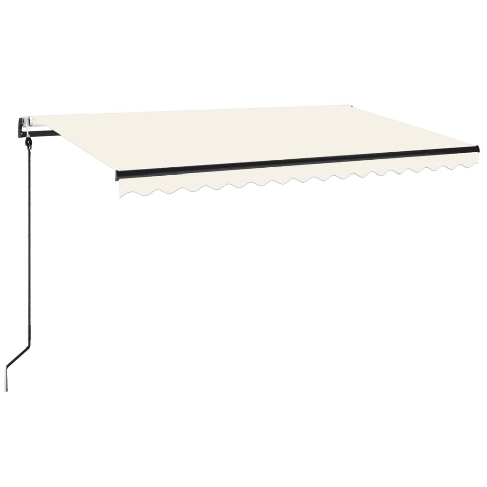 Copertină automată cu senzor vânt & LED, crem, 400x350 cm - 1 | YEO