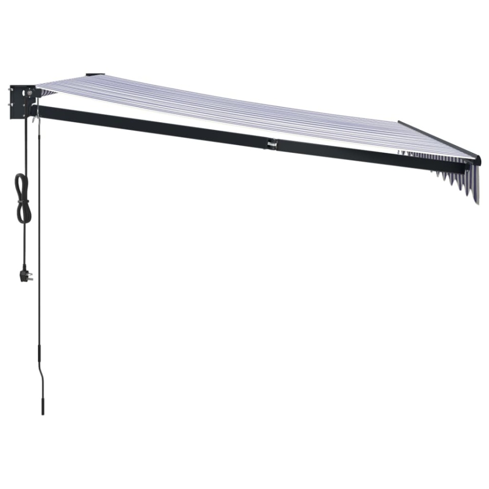 Copertina automată retractabilă, albastru și alb, 3,5x2,5 m - 3 | YEO
