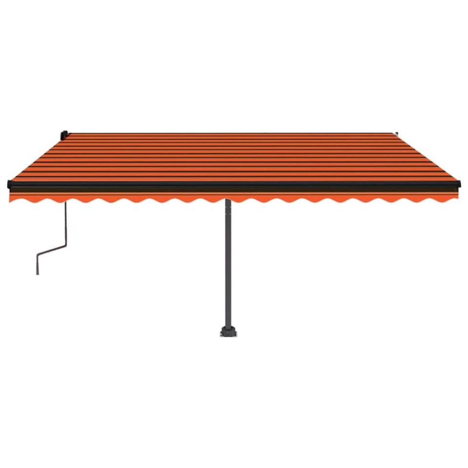 Copertină autonomă retractabil manual portocaliu/maro 450x300cm - 3 | YEO