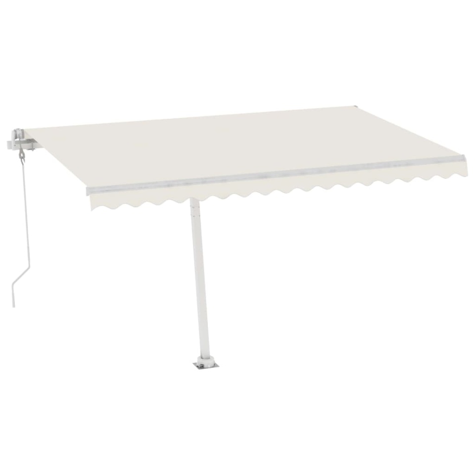 Copertină autonomă retractabilă automat, crem, 450x350 cm - 3 | YEO