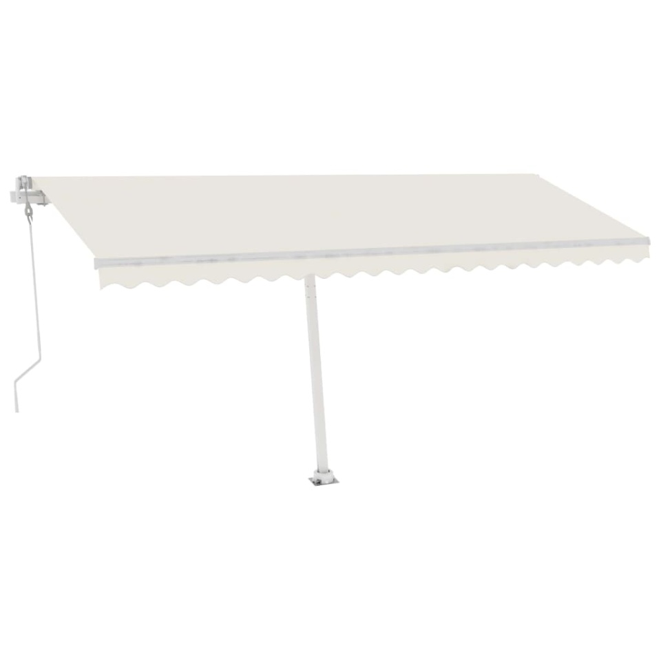Copertină autonomă retractabilă automat, crem, 500x350 cm - 1 | YEO