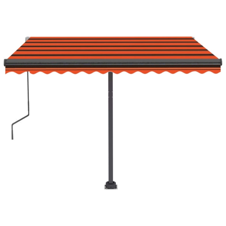 Copertină autonomă retractabilă automat oranj&maro 300x250 cm - 3 | YEO