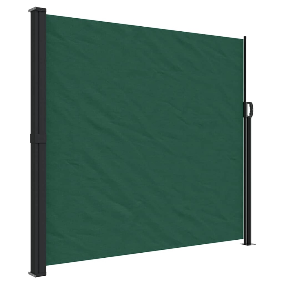 Copertina laterală retractabilă, verde închis, 180x500 cm - 1 | YEO