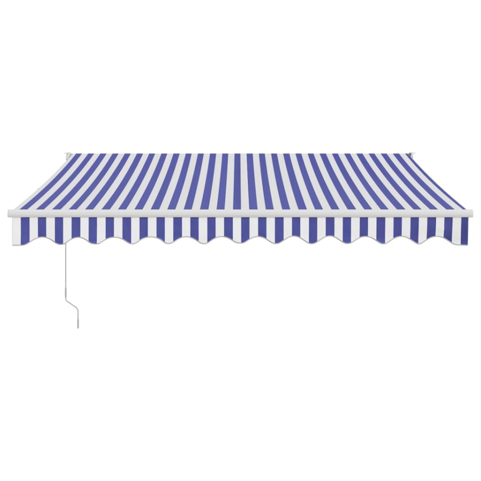 Copertină retractabilă albastru/alb, 3,5x2,5 m, textil/aluminiu - 2 | YEO