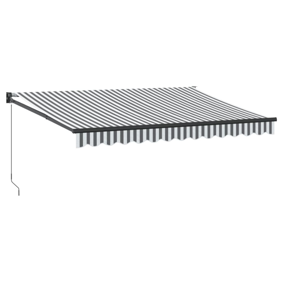 Copertină retractabilă antracit/alb, 3,5x2,5 m, textil/aluminiu - 1 | YEO
