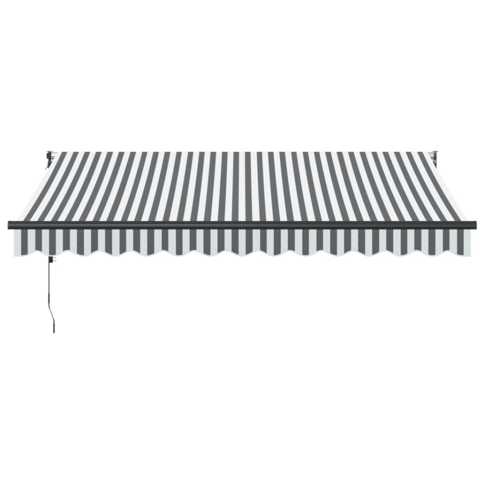Copertină retractabilă antracit/alb, 3,5x2,5 m, textil/aluminiu - 2 | YEO