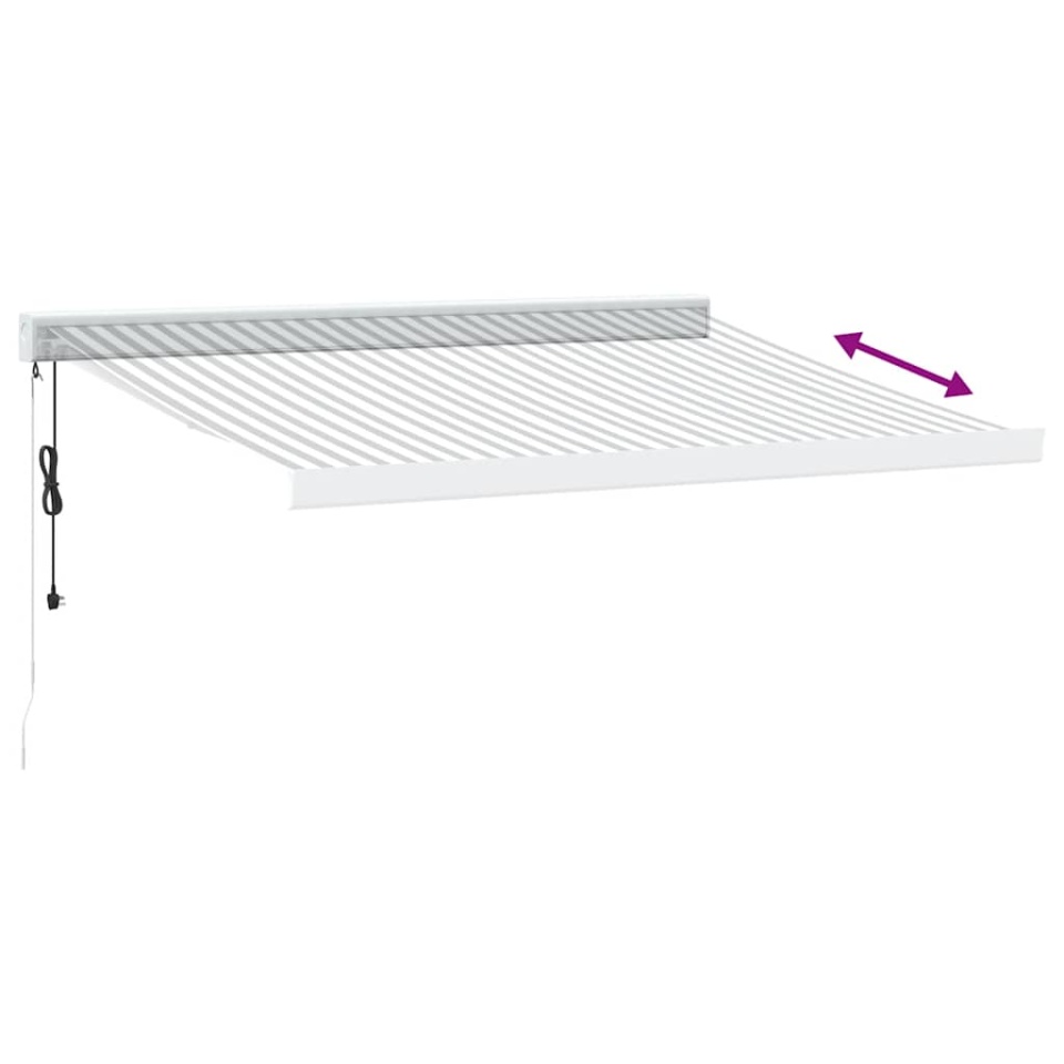 Copertină retractabilă antracit/alb, 3,5x2,5 m, textil/aluminiu - 3 | YEO