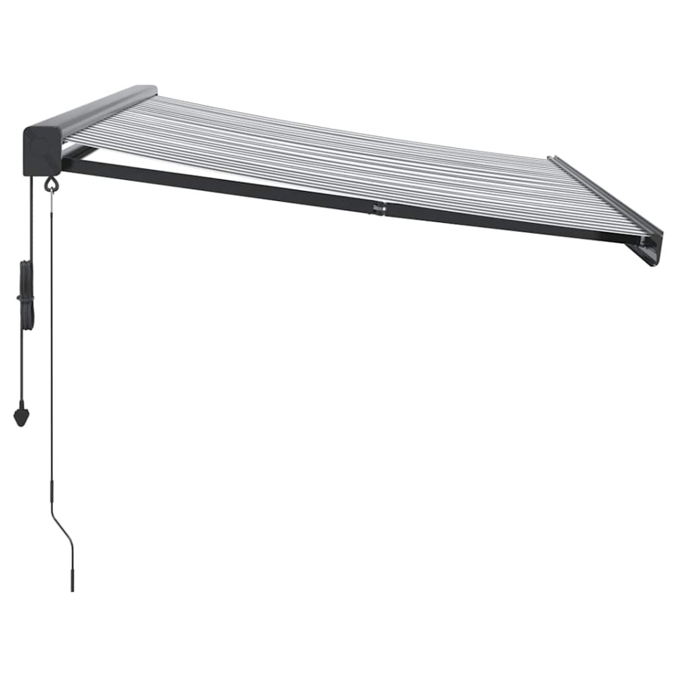 Copertină retractabilă antracit/alb, 3,5x2,5 m, textil/aluminiu - 3 | YEO