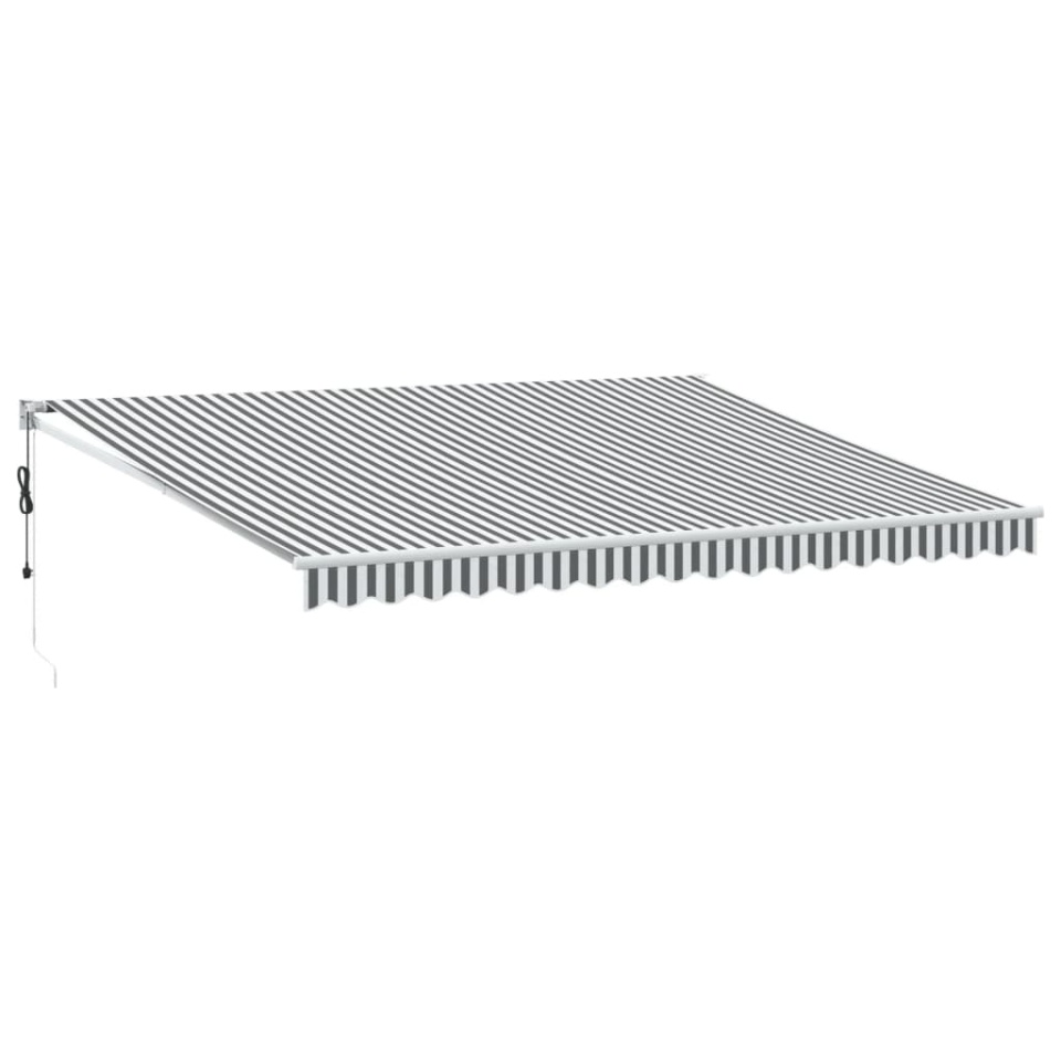 Copertină retractabilă antracit/alb, 4,5x3 m, textil/aluminiu - 1 | YEO