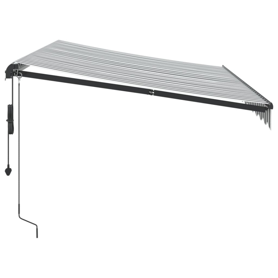 Copertină retractabilă automat, antracit/alb, 350x250 cm - 3 | YEO