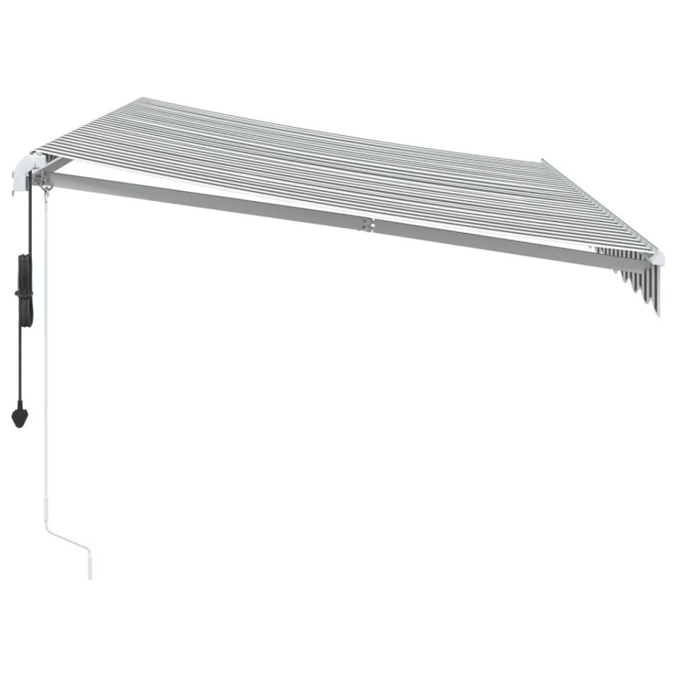 Copertină retractabilă automat, antracit/alb, 350x250 cm - 3 | YEO