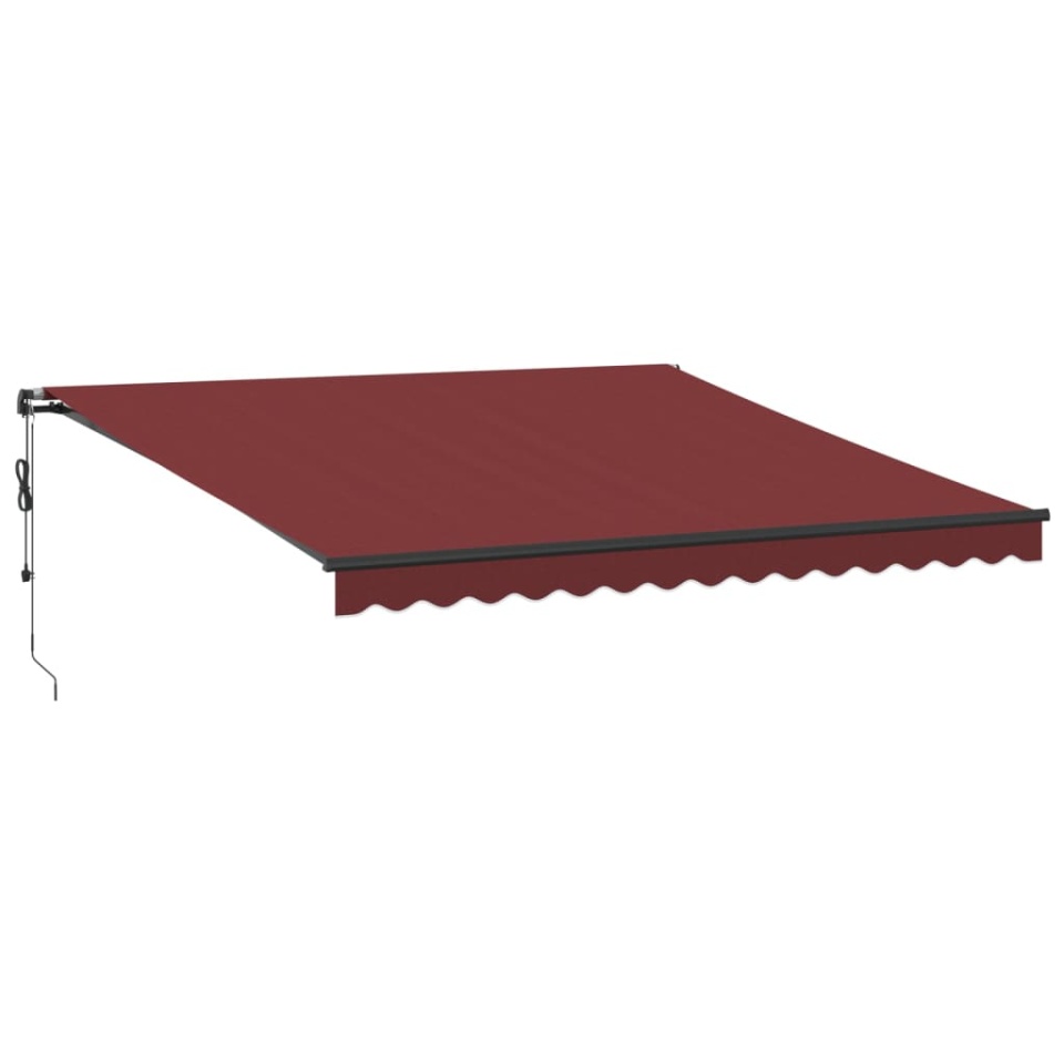 Copertina retractabilă automat cu LED-uri, vișiniu, 400x350 cm - 1 | YEO