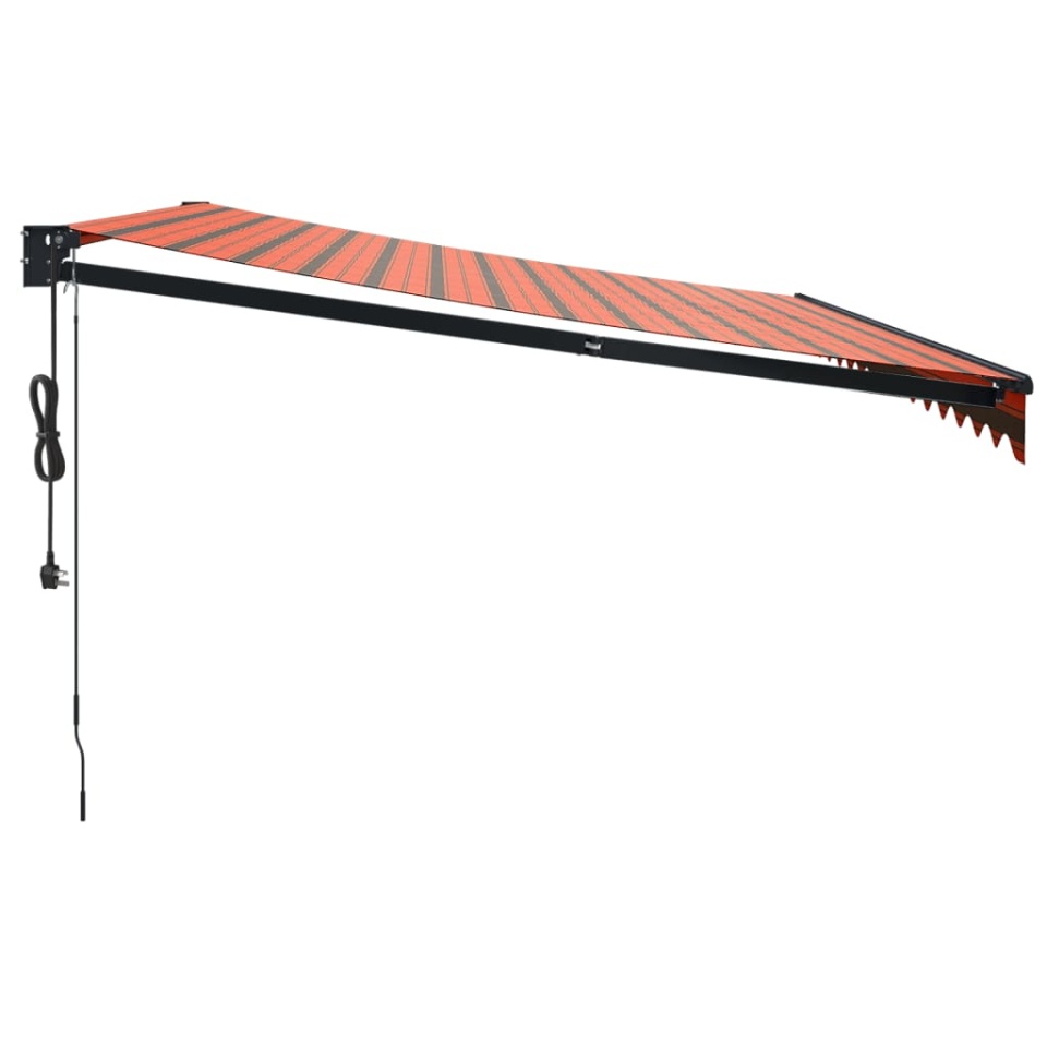 Copertina retractabilă automată, portocaliu și maro, 4x3 m - 3 | YEO