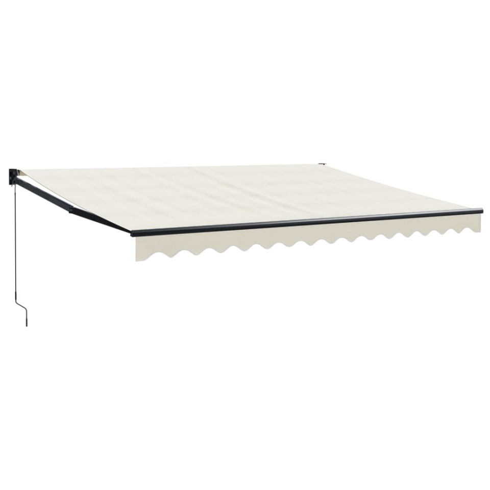 Copertină retractabilă, crem, 4x3 m, textil și aluminiu - 1 | YEO