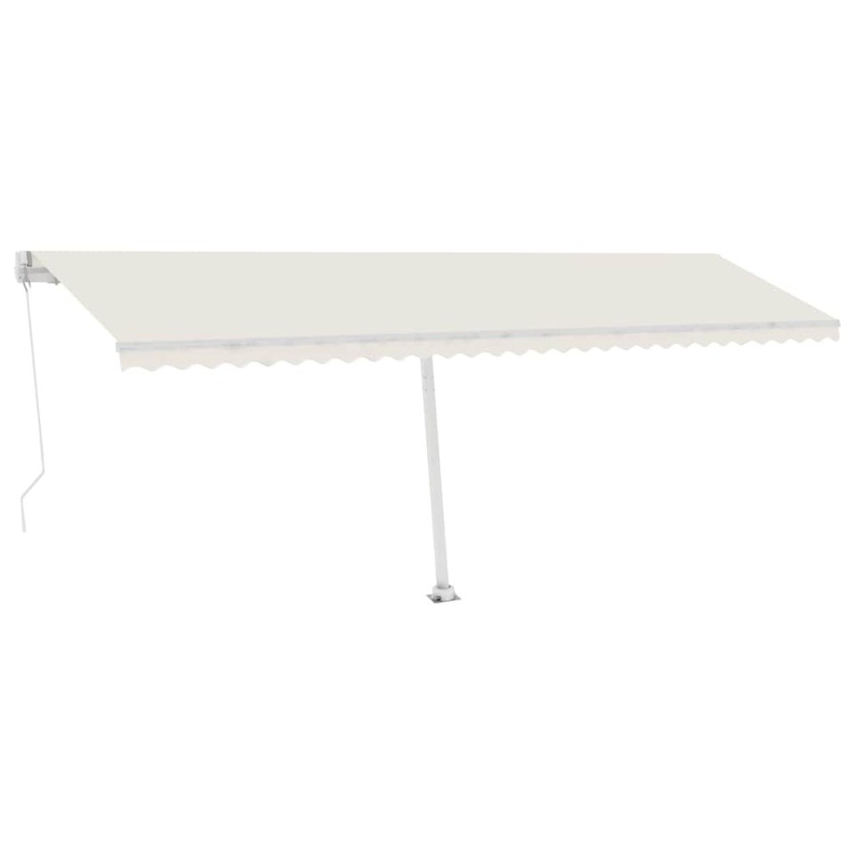 Copertină retractabilă manual, crem, 600x300 cm - 1 | YEO