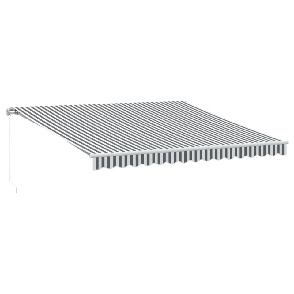 Copertină retractabilă manual cu LED, antracit/alb, 400x300 cm - 1 | YEO