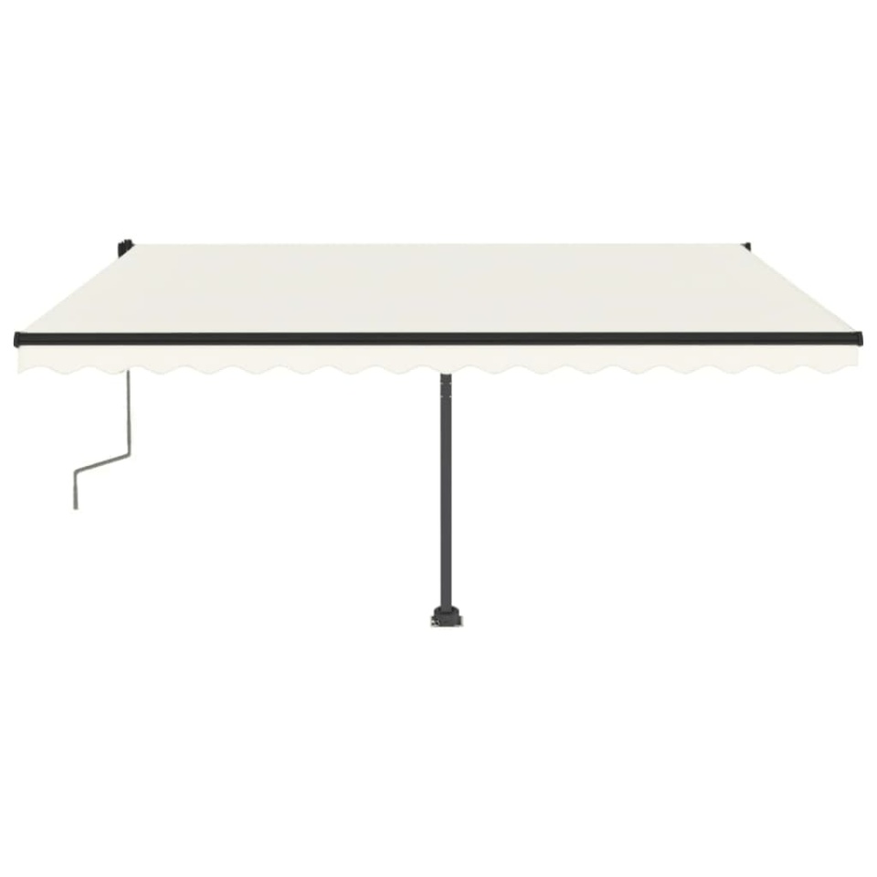 Copertină retractabilă manual cu LED, crem, 400x350 cm - 3 | YEO