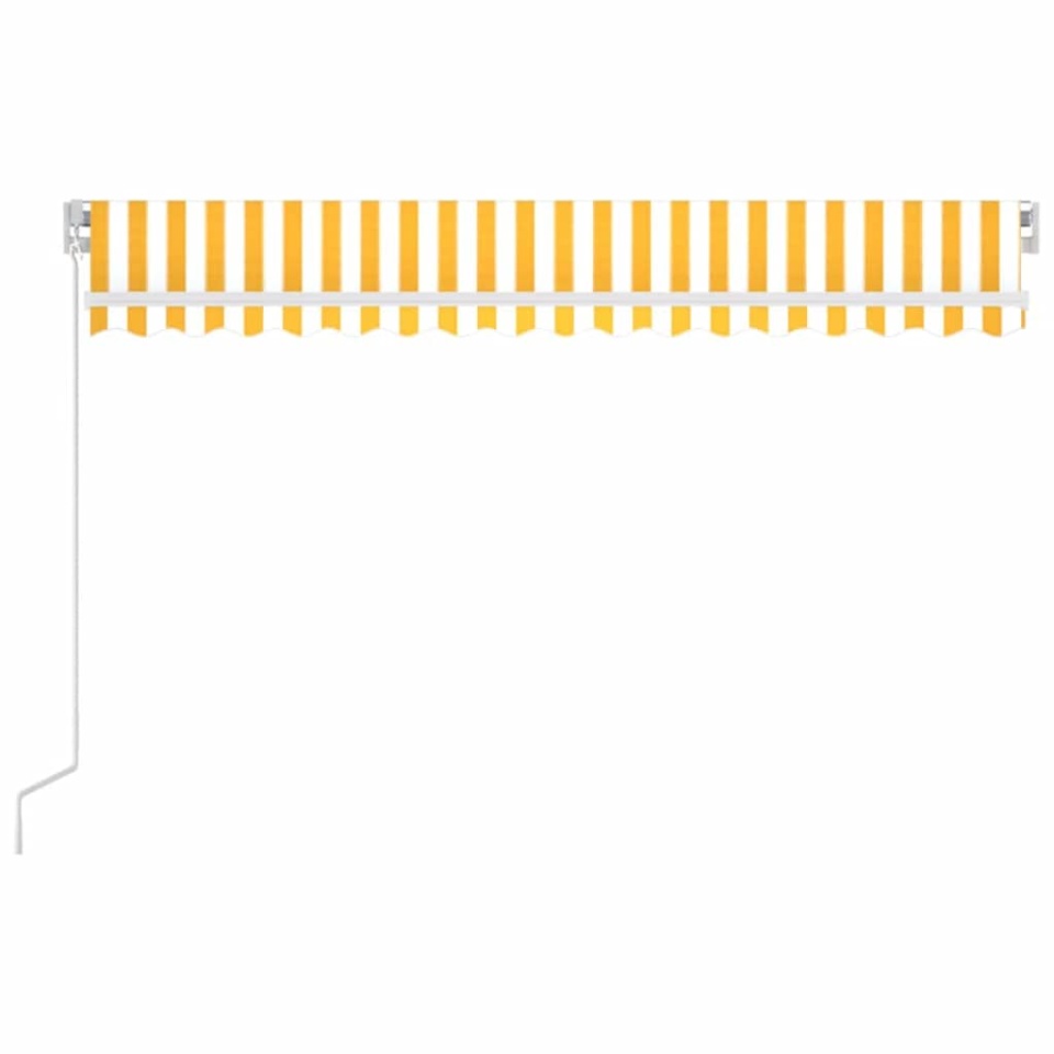Copertină retractabilă manual cu LED, galben & alb, 400x300 cm - 2 | YEO