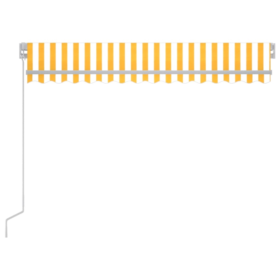 Copertină retractabilă manual cu LED, galben și alb, 300x250 cm - 3 | YEO