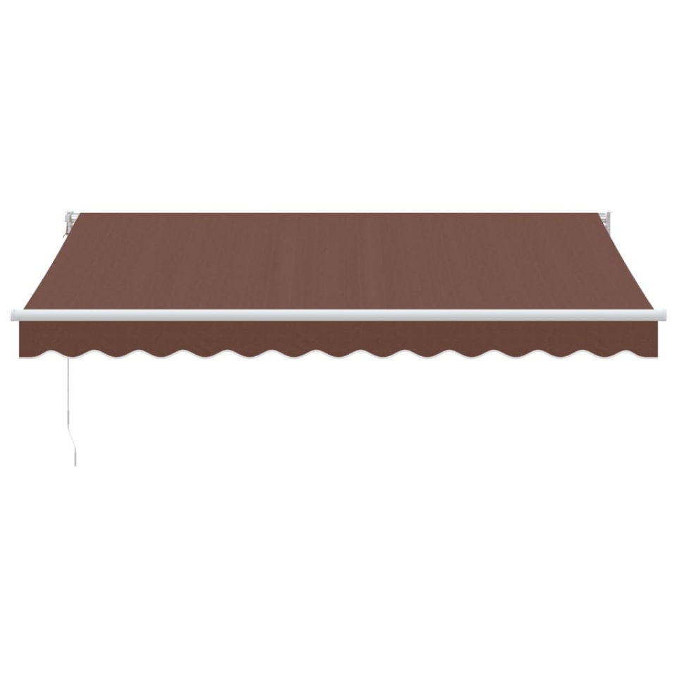 Copertină retractabilă manual, maro, 350x250 cm - 2 | YEO