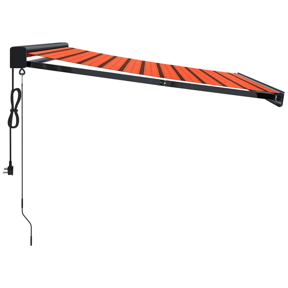 Copertină retractabilă portocaliu/maro 3x2,5 m, textil/aluminiu - 3 | YEO