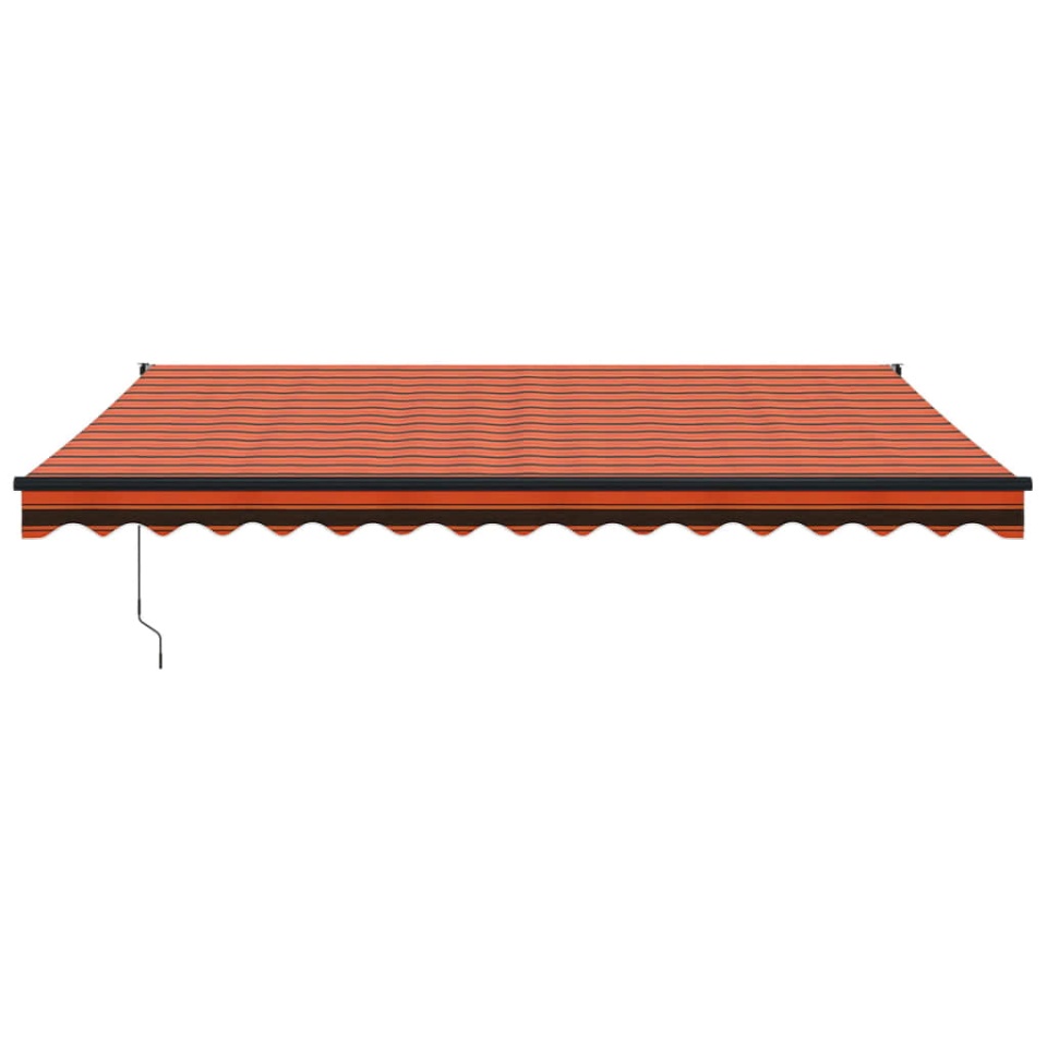 Copertină retractabilă portocaliu/maro 4x3 m, textil/aluminiu - 2 | YEO