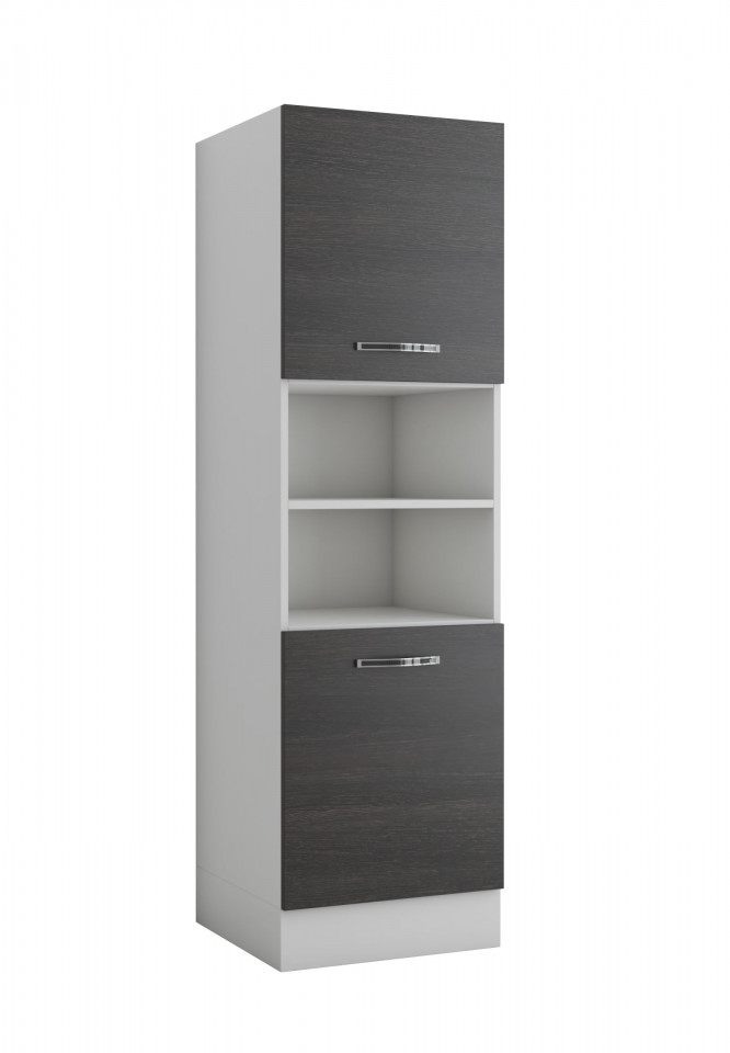 Corp inalt pentru cuptor, Alb/Wenge, PAL, 60x205x58 cm - 2 | YEO