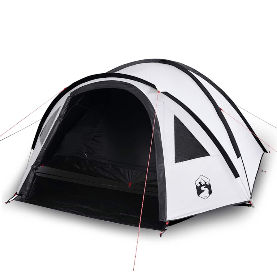 Cort camping cupolă 4 persoane alb, țesătură opacă, impermeabil - 1 | YEO