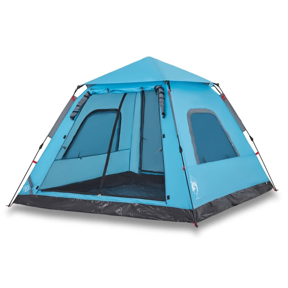 Cort de camping cupolă 5 persoane, setare rapidă, albastru - 1 | YEO