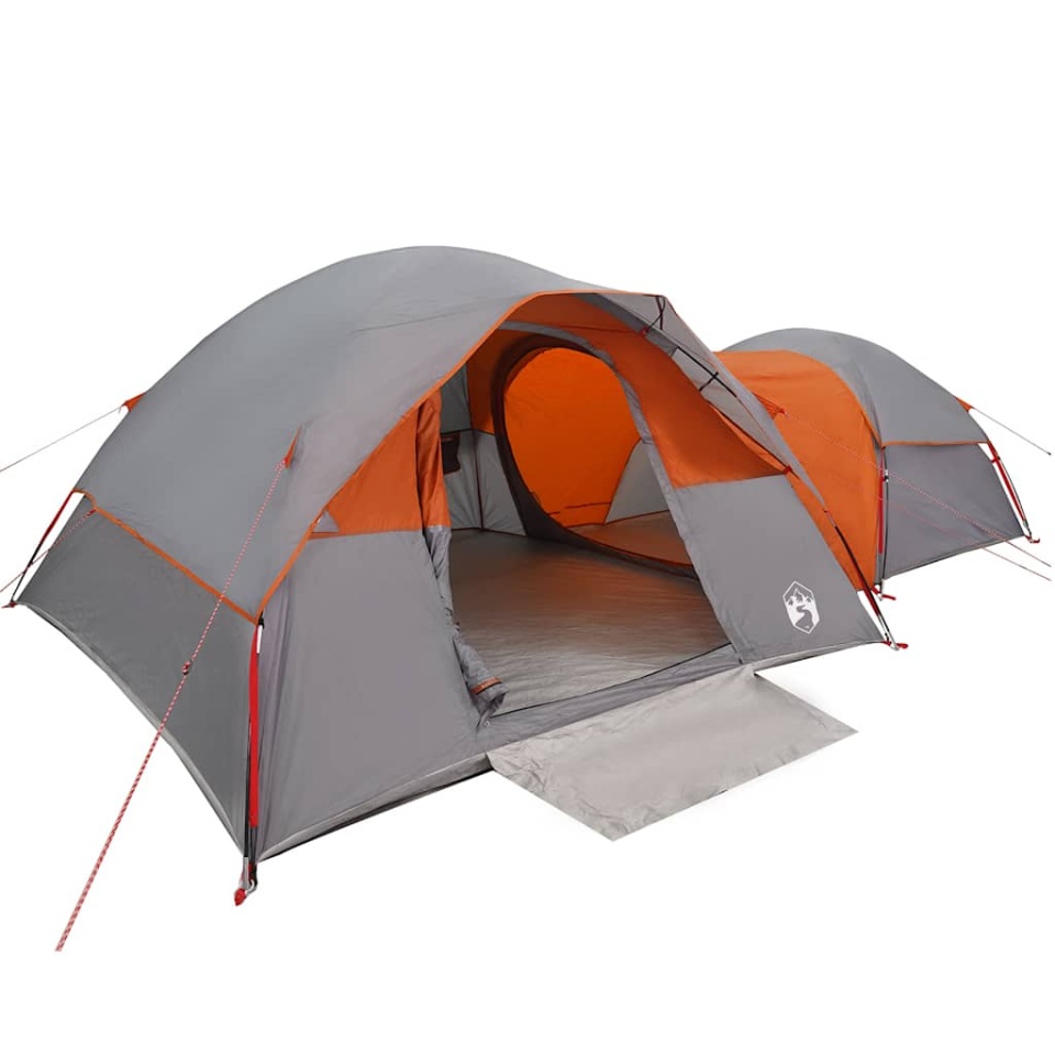 Cort de camping pentru 5 persoane, gri/portocaliu, impermeabil - 3 | YEO