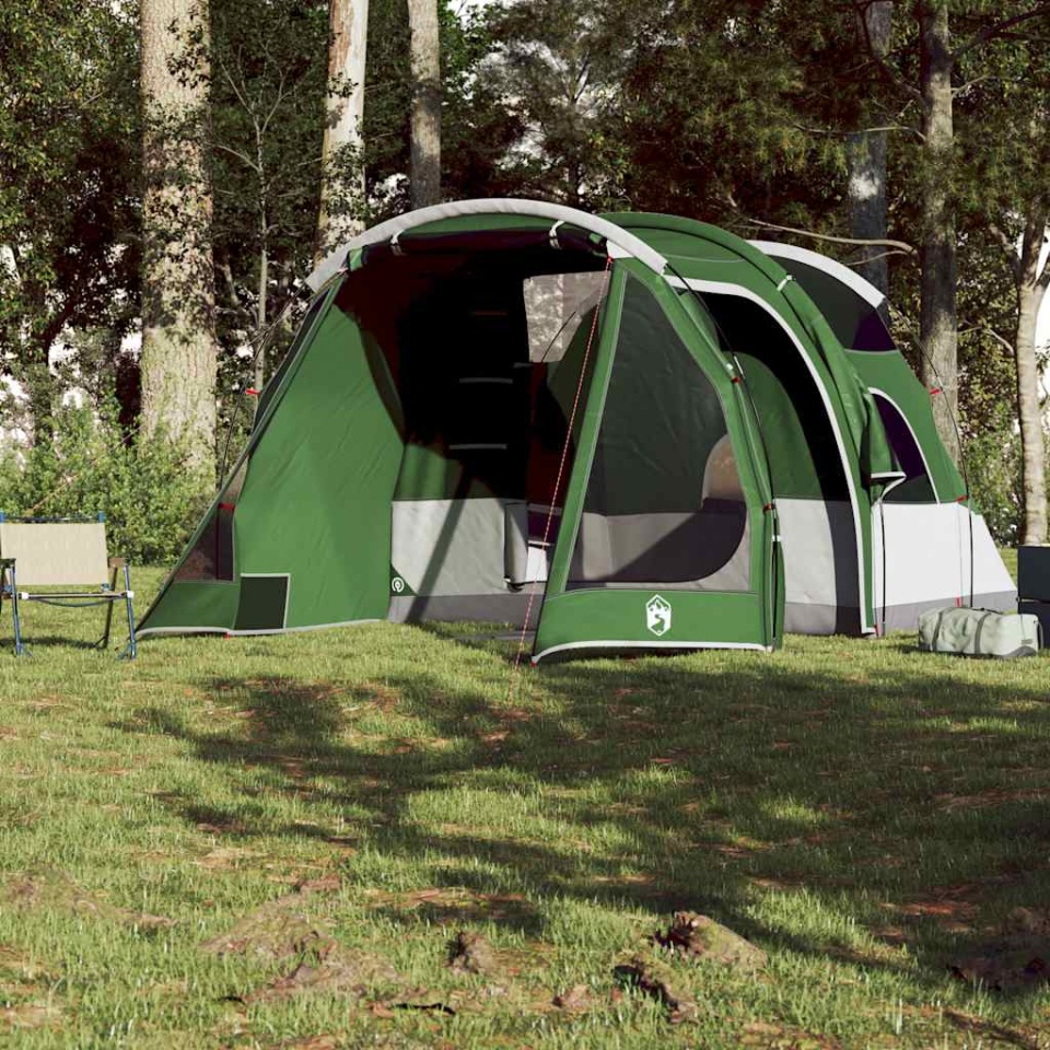 Cort de camping tunel pentru 4 persoane, verde, impermeabil - 2 | YEO
